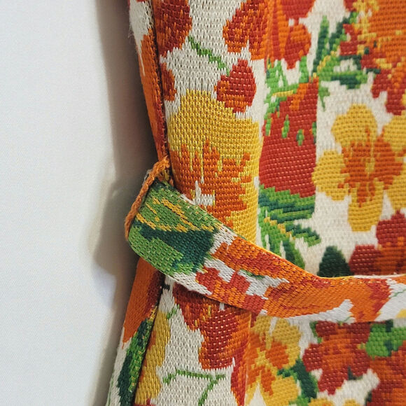 ZARA Floral Short Sleeve Mock Neck Jacquard Straight Sheath Midi Dress Size S - Picture 12 of 16